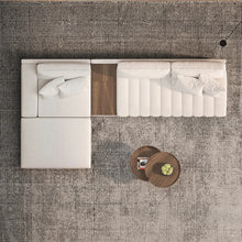 Load image into Gallery viewer, 3200mm L-Shaped Modular Cotton Linen Sectional with Chaise Lounge and Ottoman