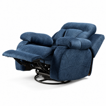 Load image into Gallery viewer, Navy Blue Retreat recliner – reclined