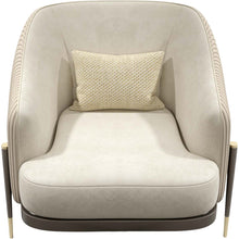 Load image into Gallery viewer, Off white chair with black matte steel legs