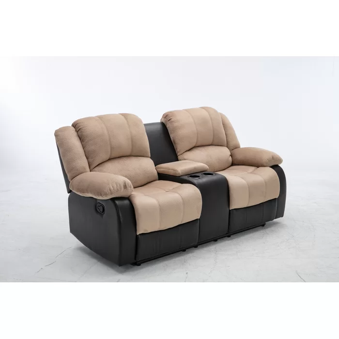 Double Sofa Recliner with console - AD15 كنبة ريكلاينر
