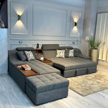 Load image into Gallery viewer, Sofa bed with pouf 200 x 340 cm
