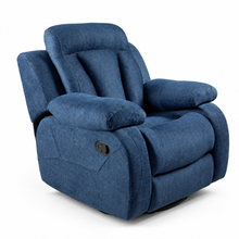 Load image into Gallery viewer, Navy Blue Retreat recliner – three-quarter front view
