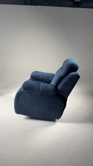Navy Blue Retreat recliner – product demonstration